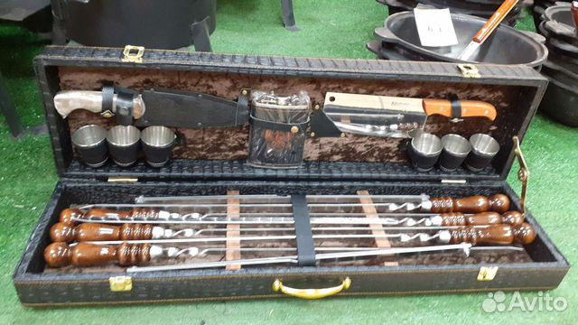 Шашлычный набор (подарочный) в чемодане Элит Х