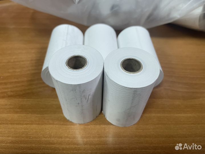 Чековая лента 57 мм - 15 м белая из термобумаги