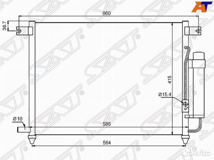 Радиатор кондиционера chevrolet aveo 1.4 05- / dae