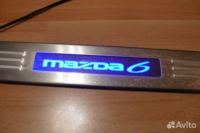 Накладки на пороги для а/м Mazda 6