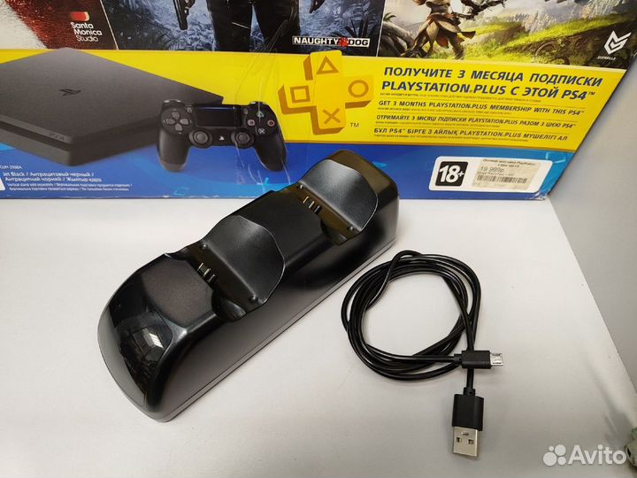 PS4 Док-станция Зарядка для двух джойстиков Sony P