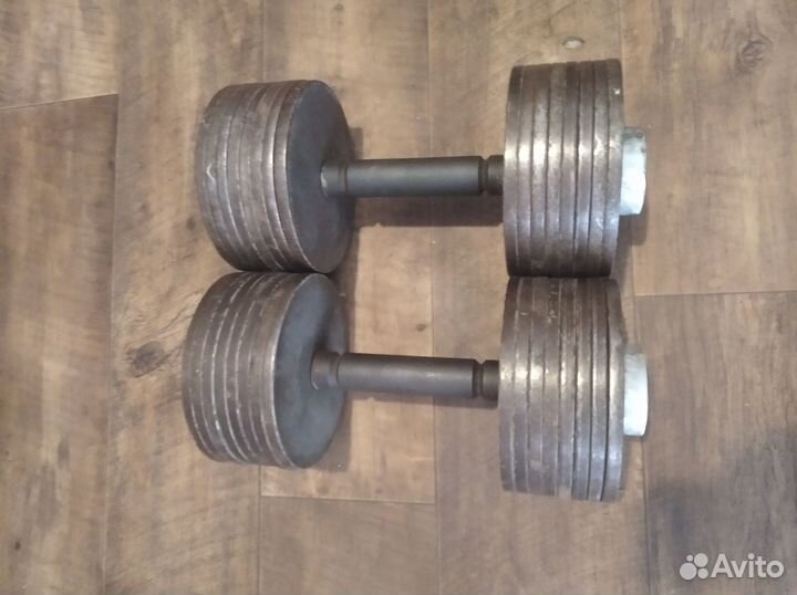 Гантели разборные, общим весом 43 кг