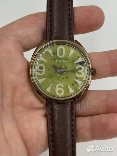 Уникальные часы Ракета-Big Zero Зеро нефрит эмаль