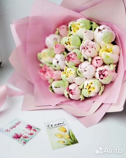 Зефирный букет на День учителя и воспитателя