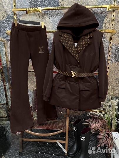 Женский костюм тройка Louis Vuitton 46-56 3 цвета