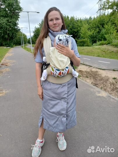 Слинг эргорюкзак кенгуру для новорожденных