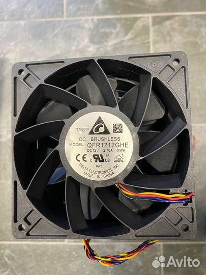 Вентилятор для асика Delta QFR1212GHE 6000об, 2.7А