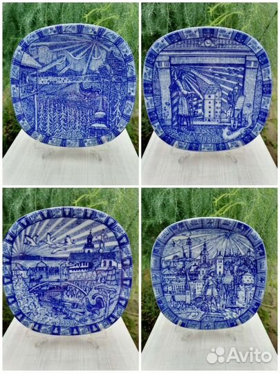 Тарелки настенные, Рождество, Швеция, Дания