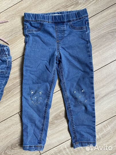 Джинсы утеплённые для девочки 98-104 р