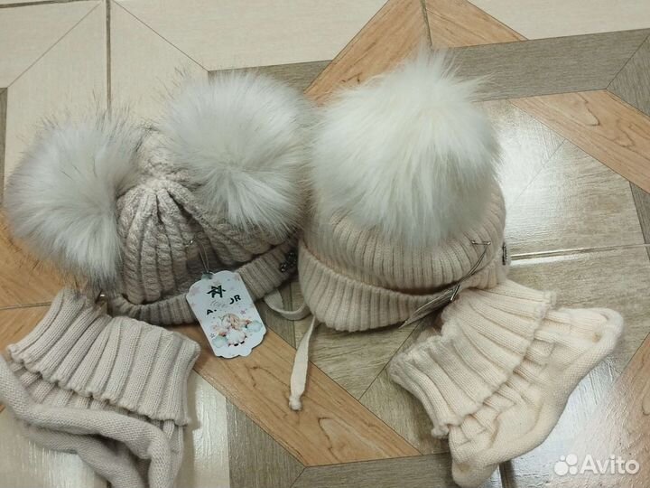 Комплект шапка, шарф