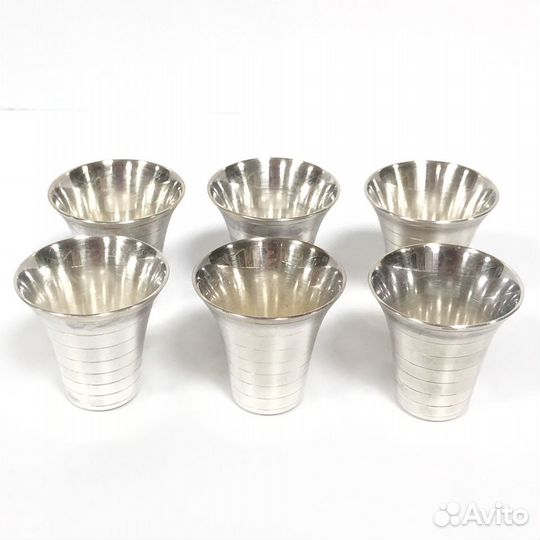 Набор стопок 6 штук. Мельхиор