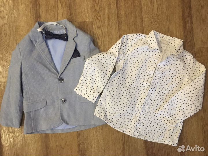 Детский пиджак, рубашка+бабочка