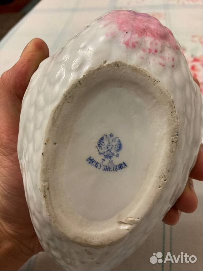 Фарфоровая масленка.Утка.Селезень. М.С.Кузнецова