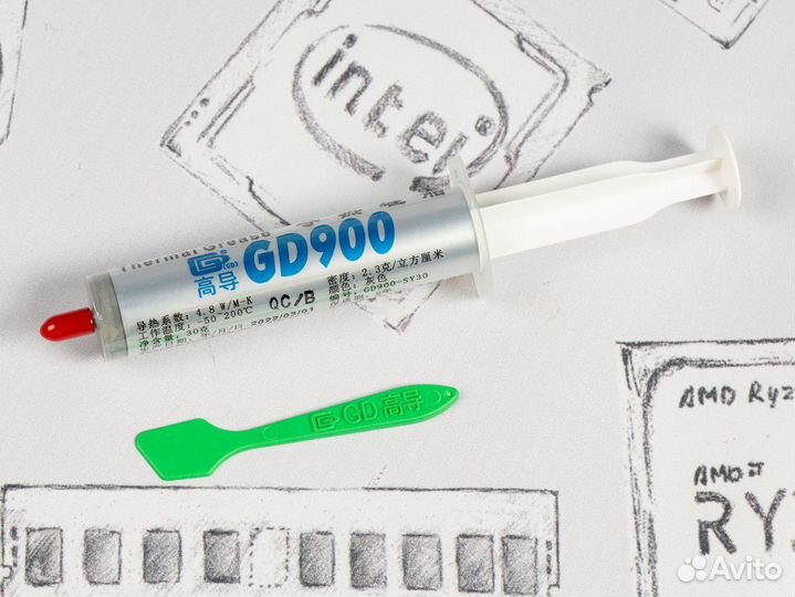 Термопаста GD900 4.8Вт/мК, 30гр