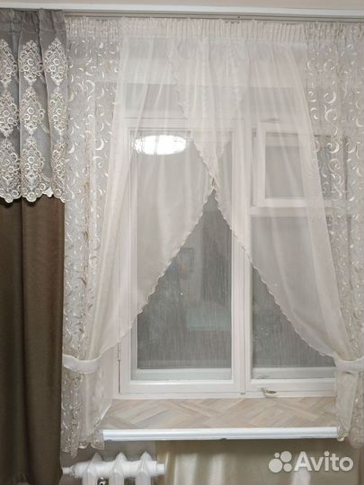 Кухонный комплект тюль и портьеры