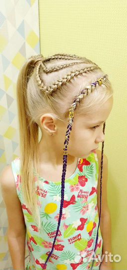 Съёмный хвост на резинке Афрохвост Афрорезинки