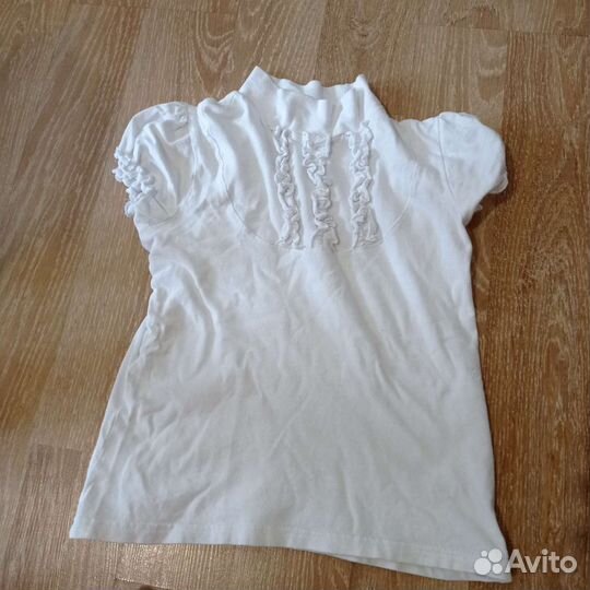 Блузка белая для девочек 134