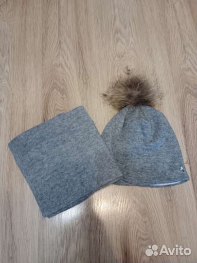 Комплект шапка и снуд женский