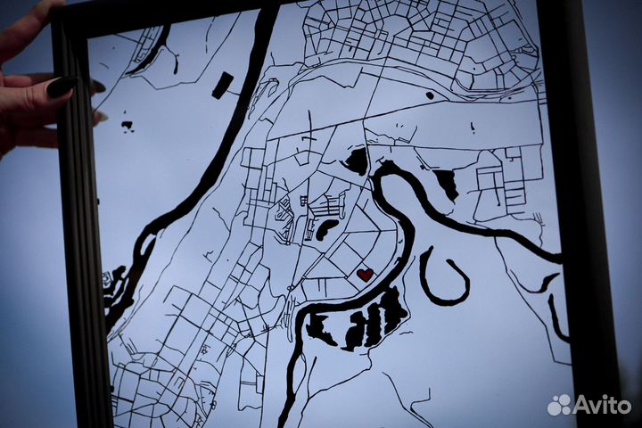 Подарок на день рождения, карта вашего города