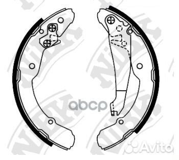 Колодка тормозная барабанная FN0554 NiBK