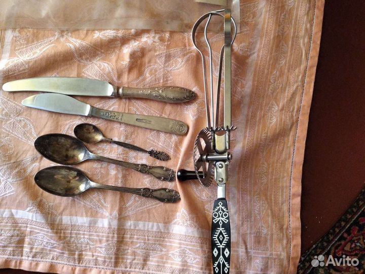 Мельхиоровые ложки СССР и венчик