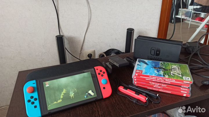 Nintendo switch с играми и допами
