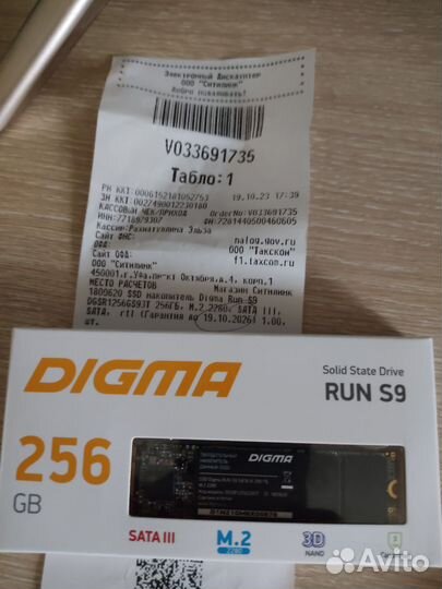 Ssd m2 SATA III. 256Гб