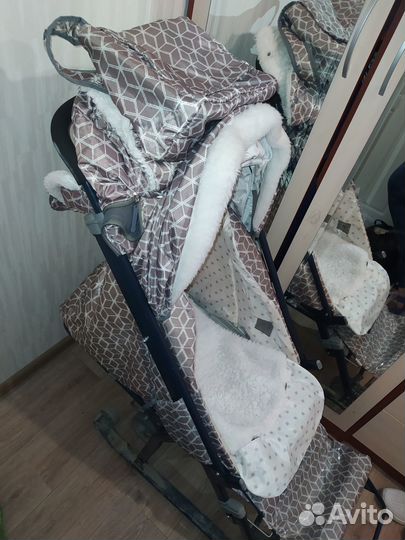 Санки коляска nika