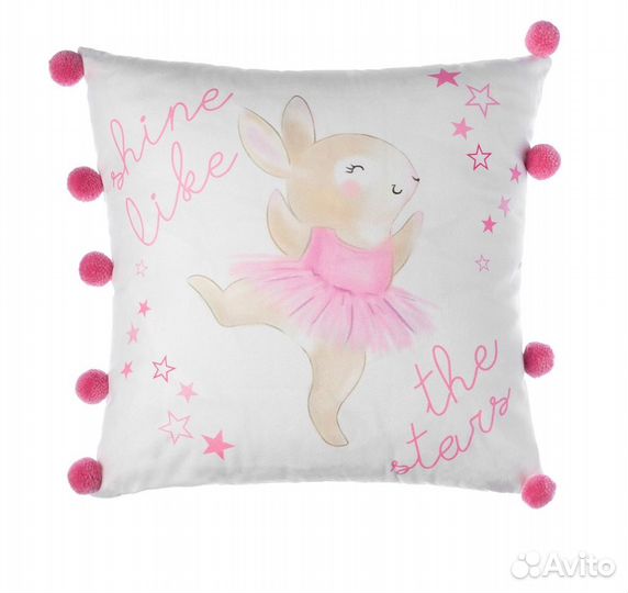 Подушка с бамбонами котик мишка зайка