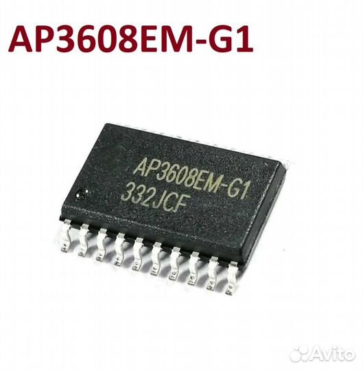 Ac-85543, AP3608EM-G1, LED-драйвер, 8 каналов 4.2-5.5В 480мА, SOP-20