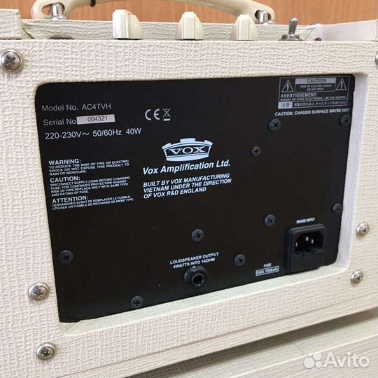 Гитарный стэк VOX ac4tvh + V112TV