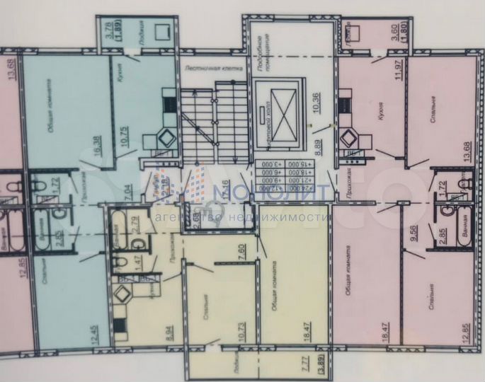 2-к. квартира, 53,1 м², 9/9 эт.