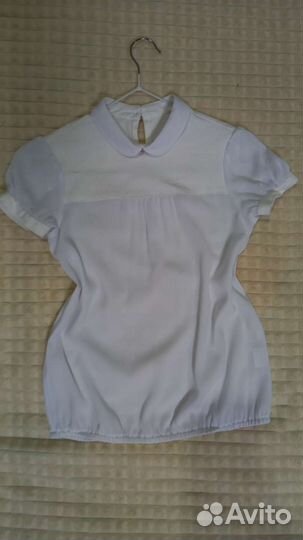 Белоснежная блузка на рост 122-128