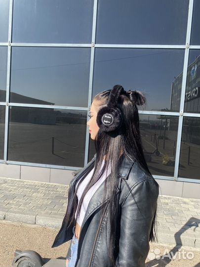 Беспроводные Bluetooth наушники меховые