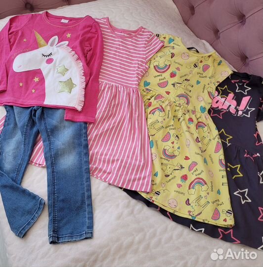 Лонг и джеггинсы Next 110, платья George 110-116