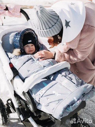 Конверт в коляску зимний