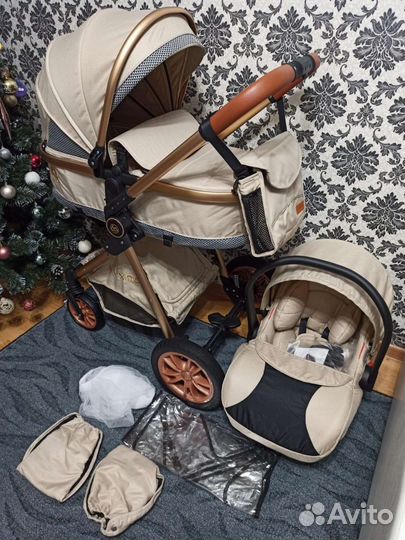 Коляска 3 в 1 V9 luxmom