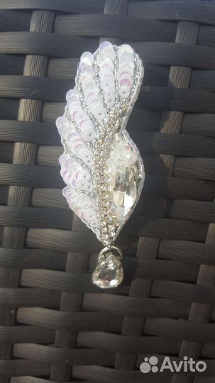 Брошь Крылышко Крыло Перо Пёрышко