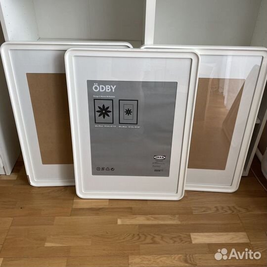 Рамки IKEA Odby, 7 шт, 76, 55, 45см, белые