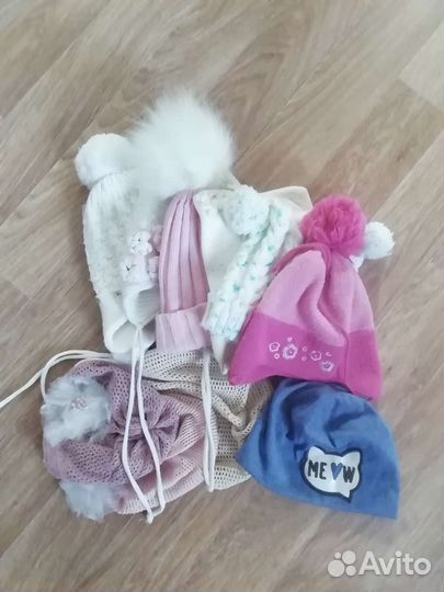 Шапки для девочки 1.5-3 года