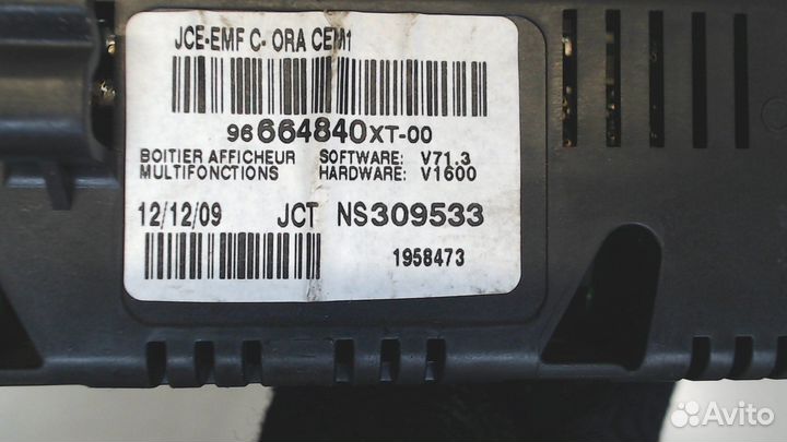 Дисплей компьютера Citroen C3 2009, 2010