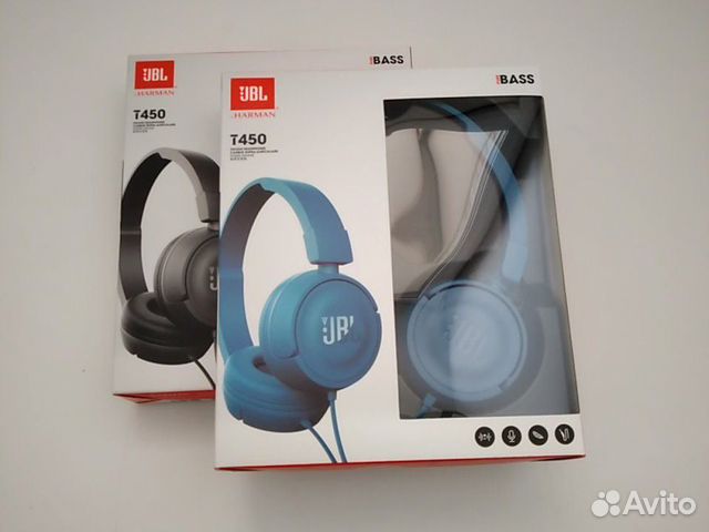 Крутые Наушники Jbl T450 черный и синий