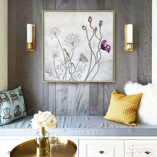Картина акварель цветы