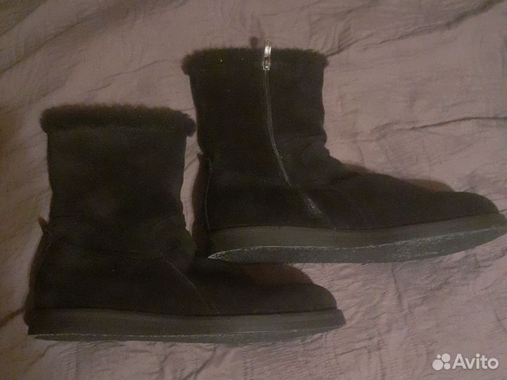 Сапоги замшевые мужские зимние