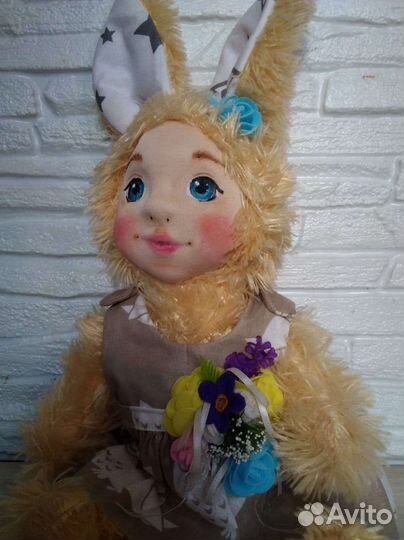 Мягкие игрушка зайка.ручная работа