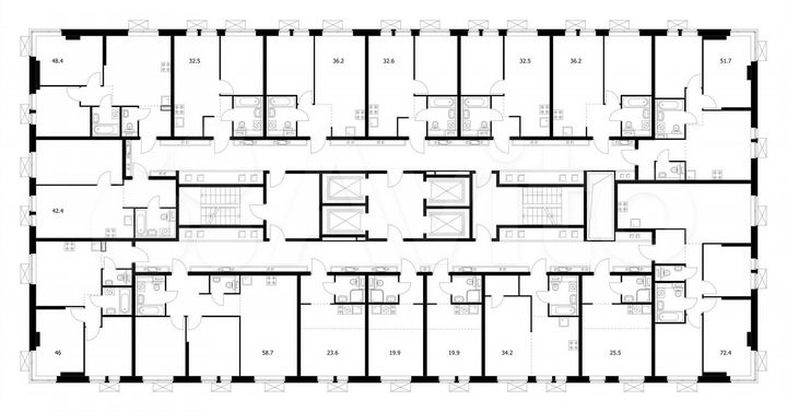 1-к. квартира, 42,4 м², 27/33 эт.