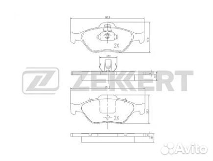 Колодки тормозные перед