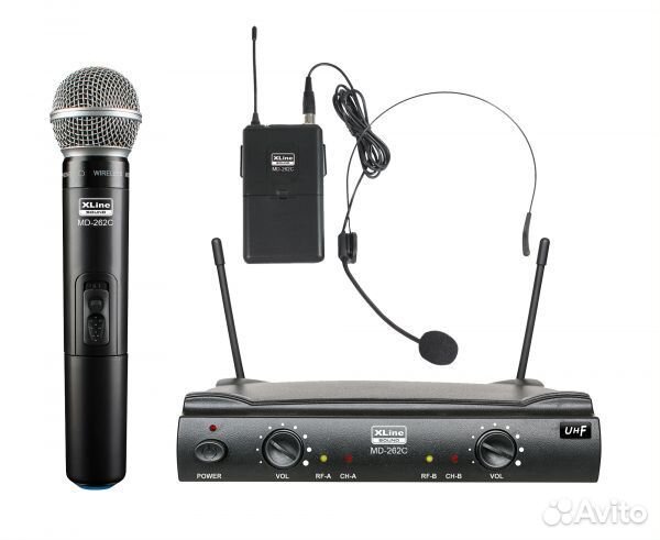 XLine MD-262C - Ручной ради микрофон + наголовный