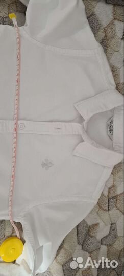 Рубашка белая, хлопок, 140 р-р