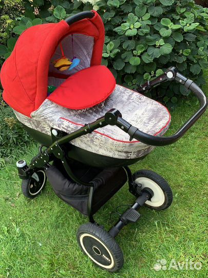 Коляска lonex speedy v красный велюр